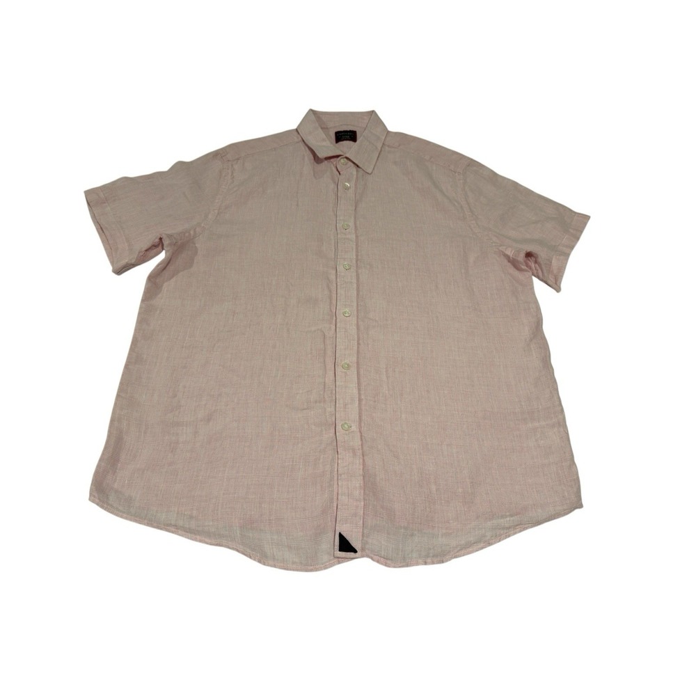 Untuckit Shirt Men's‎ Size XL Pink 100% Linen Button Up Breathable Lightweight